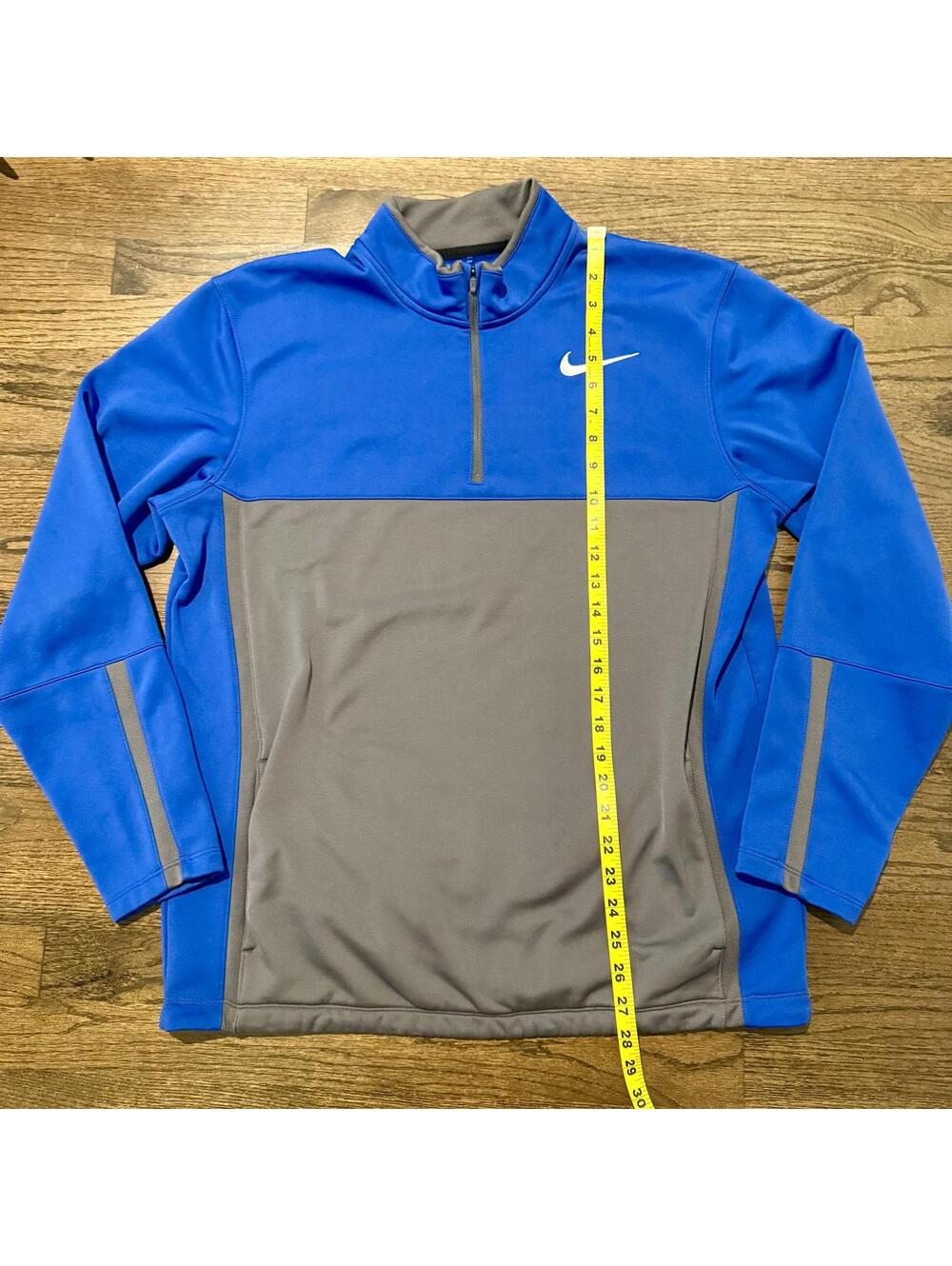 Nike Golf Men's Long Sleeve Blue & Grey Therma Fit Quarter Zip Large - Picture 7 of 7